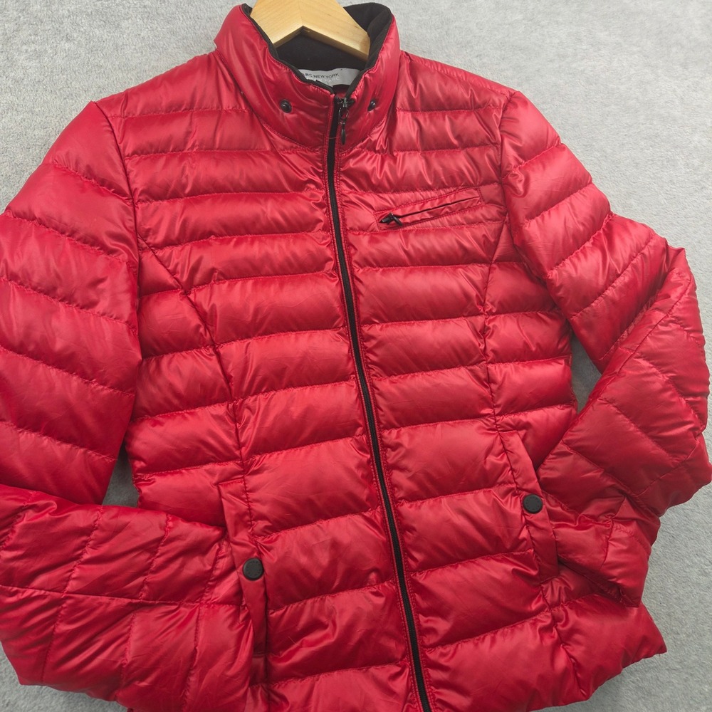 MARC NEW YORK Puffer Jacket Gorpcore Ski Winter Quilted Down Coat Womens S Red